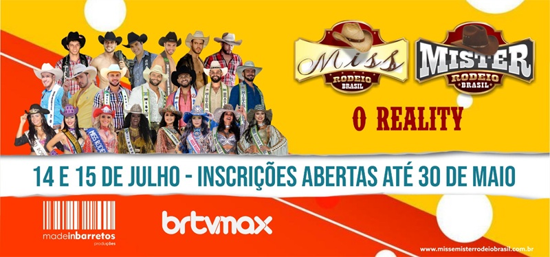 Imagem JPG, Miss & Mister Rodeio Brasil 2025 serão eleitos em reality show na BRTVMAX