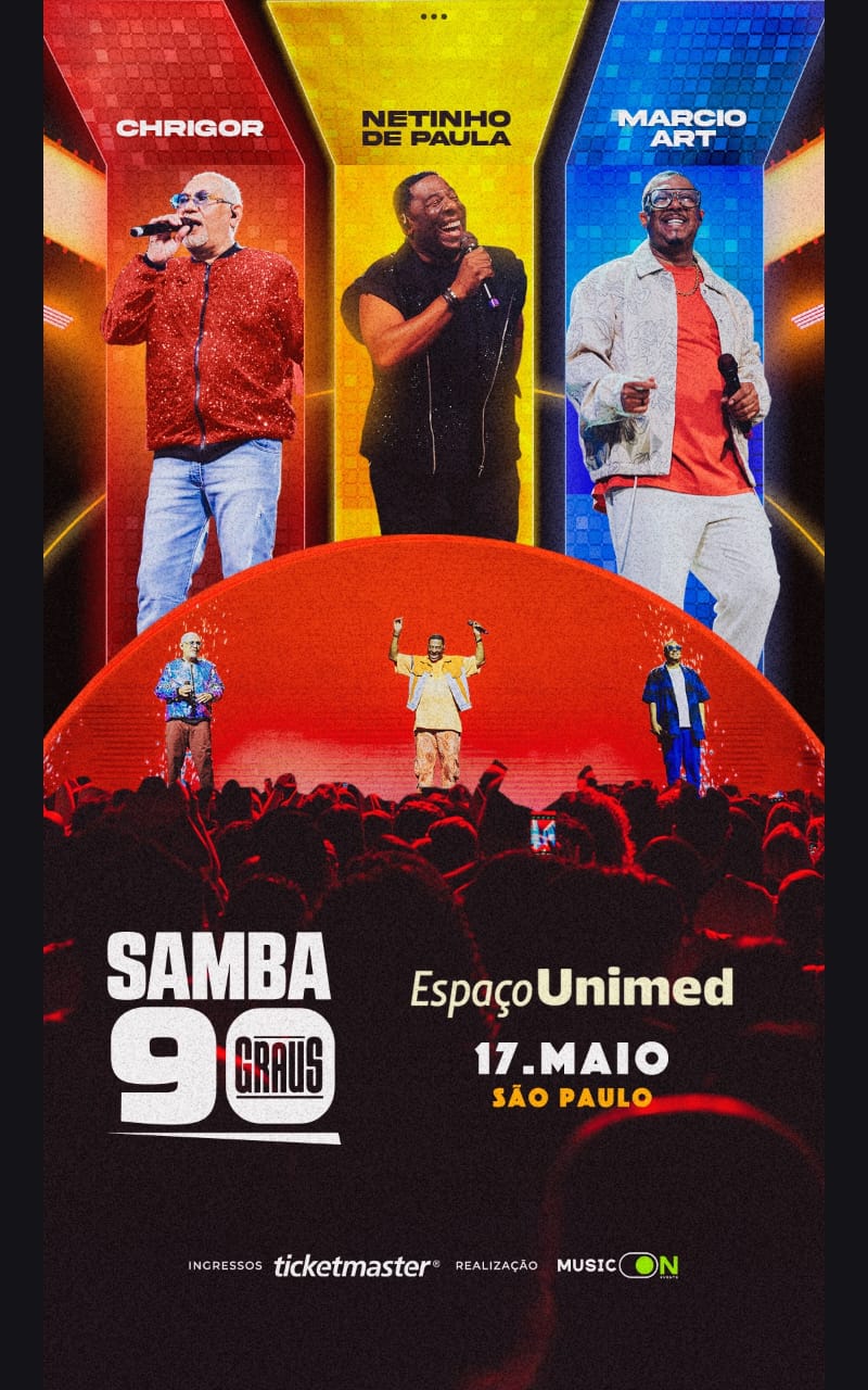 Imagem JPG, Netinho de Paula, Chrigor e Márcio Art voltam ao Espaço Unimed no próximo dia 17 para lançamento do DVD 