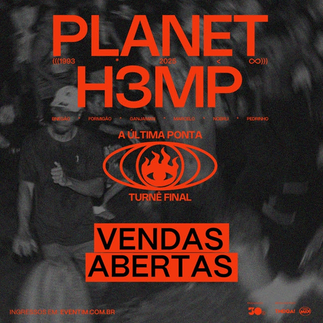 Imagem JPG, Planet Hemp abre venda de ingressos para apresentações de sua turnê final, A Última Ponta