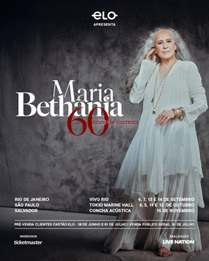 Imagem JPG,  Turnê de celebração dos 60 anos de carreira da Maria Bethânia tem pré-venda exclusiva para clientes Elo