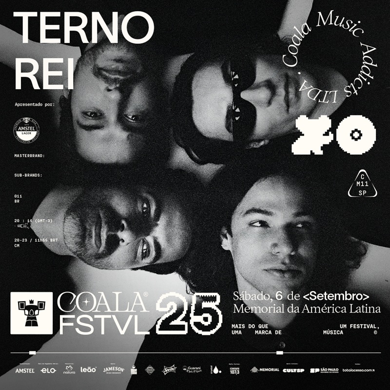 Imagem JPG, Coala Festival confirma show do Terno Rei na edição de 2025