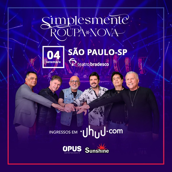 Imagem JPG, Roupa Nova confirma nova apresentação no Teatro Bradesco com turnê intimista 