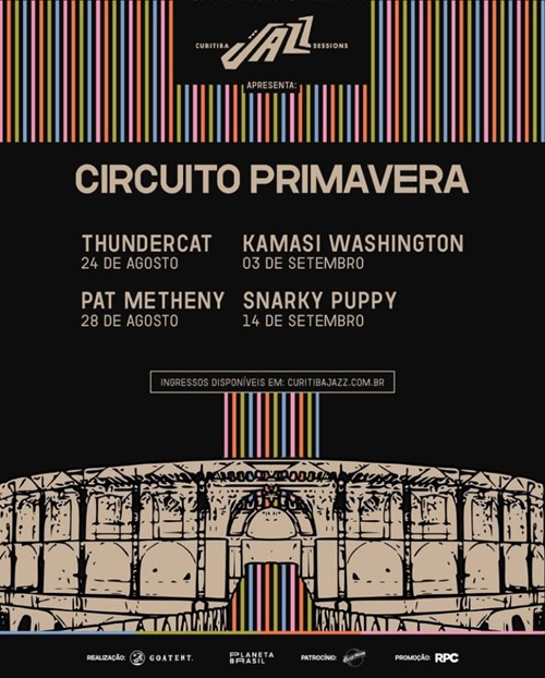 Imagem JPG, Curitiba recebe circuito de jazz com lendas internacionais: Pat Metheny, Kamasi Washington, Thundercat e Snarky Puppy