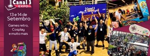 Imagem JPG, Canal 3 Expo 2025 promete reviver a nostalgia dos videogames clássicos em São Paulo.